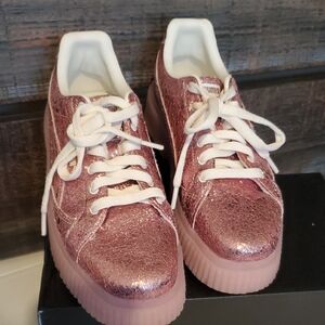 Puma Women's Metallic Pink Sneakers